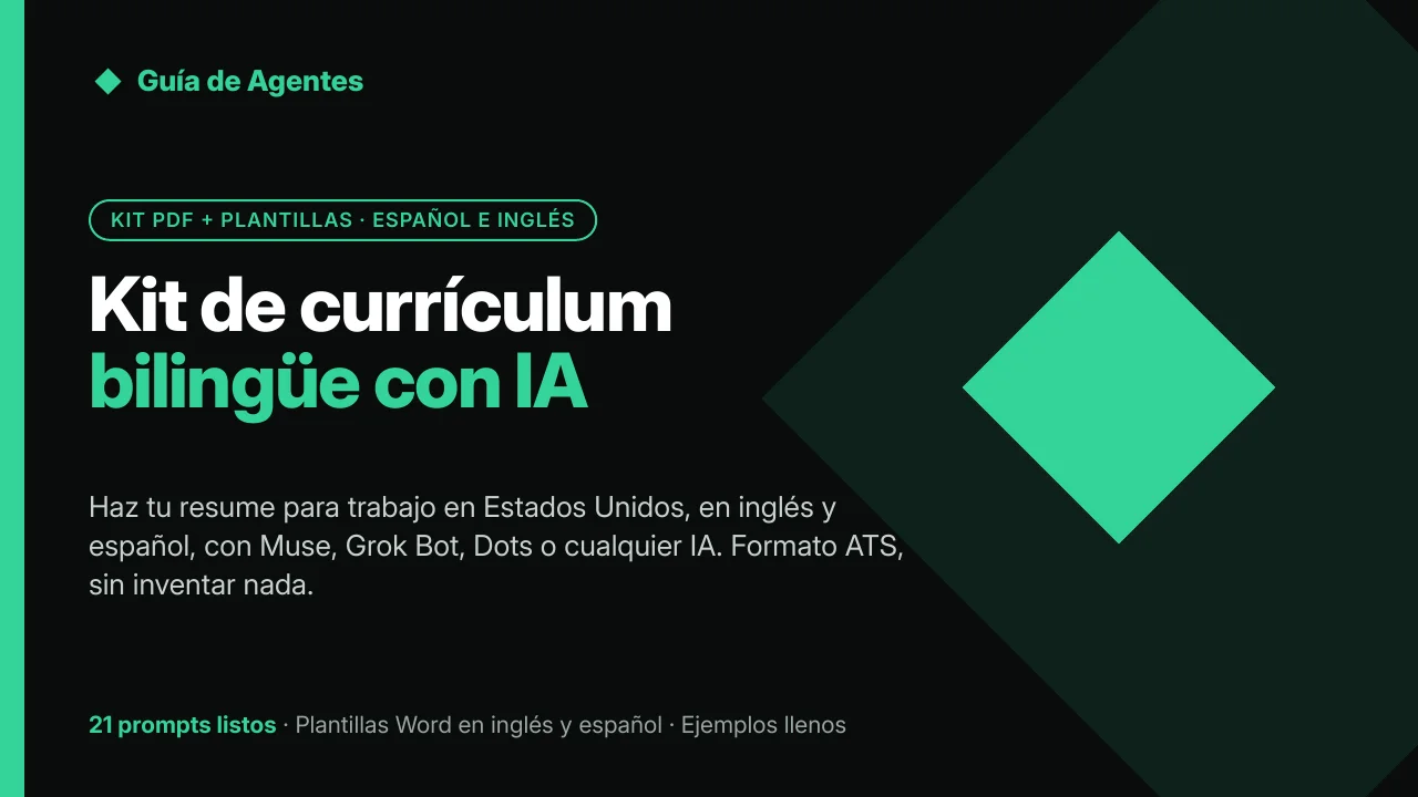 Portada del Kit de currículum bilingüe con IA